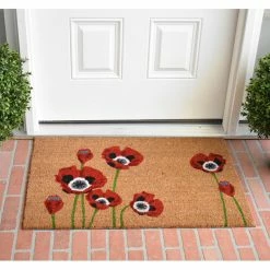 Wholesale 😀 Callowaymills Red Poppies Doormat 😀 -Patio Garden Garage Shop unnamed file 602
