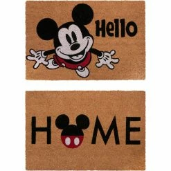 Buy 👍 Disney Mickey Mouse Coir Home And Hello Welcome Mat 2 Pk. 🎉