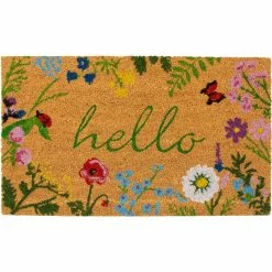 Promo 🔔 Callowaymills Calloway Mills 17 X 29 In. Floral Hello Doormat 🎁