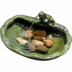 Patio Garden Garage Shop 8 Flash Sale π Smart Living Ceramic Frog Solar Fountain π