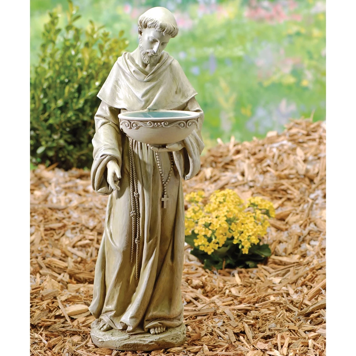 New 👏 Joseph's Studio St. Francis Solar Birdbath Statue 💯 1 New 👏 Joseph's Studio St. Francis Solar Birdbath Statue 💯