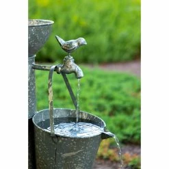 Cheap 👍 Alpine Rustic Metal Tiering Water Pump Fountain 💯 -Patio Garden Garage Shop unnamed file 946