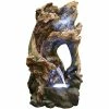 Outlet 🔔 Alpine 39 In. Tree Trunk Fountain With LED Lights ⭐