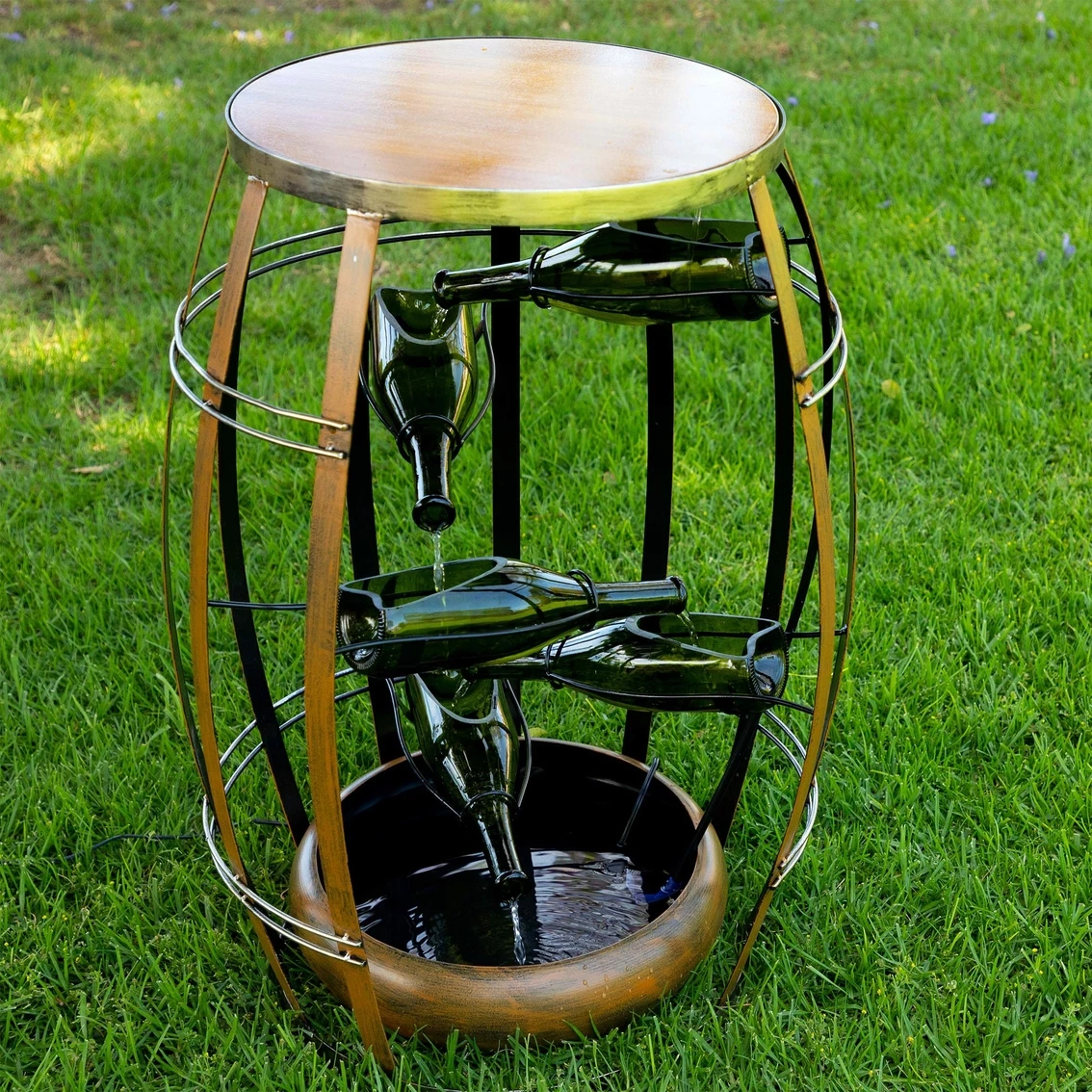Outlet 💯 Alpine Metal Fountain With Tiered Glass Bottles 🥰 3 Outlet 💯 Alpine Metal Fountain With Tiered Glass Bottles 🥰 - Image 3