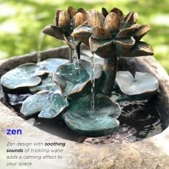 Hot Sale ⭐ Alpine Lotus Rock LED Fountain ⌛ -Patio Garden Garage Shop unnamed file 986