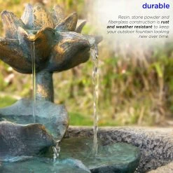 Hot Sale ⭐ Alpine Lotus Rock LED Fountain ⌛ -Patio Garden Garage Shop unnamed file 987